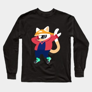 Funny Cat T-Shirt Dab Gift Cat dance pose Long Sleeve T-Shirt